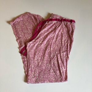 Aerie pink flowered pajama pants